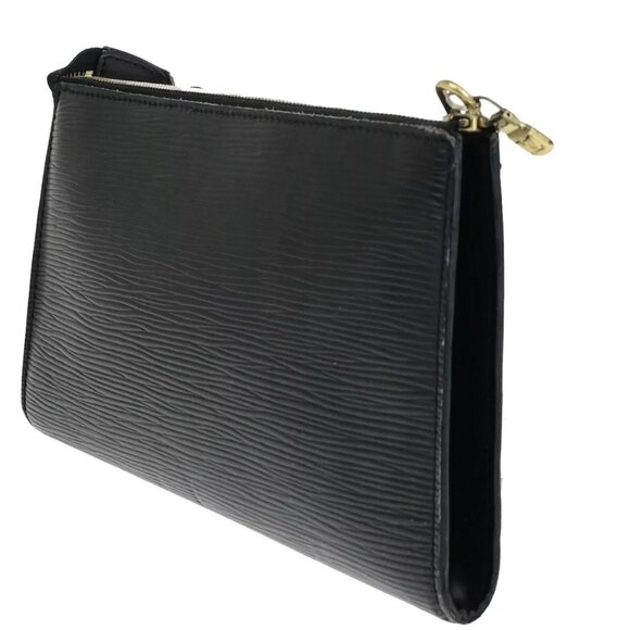 LOUIS VUITTON LV Pochette Accessoires Hand Bag Epi Leather Black - Picture 15 of 16